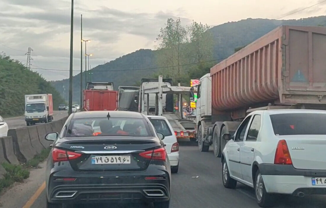 ترافیک پرحجم در جادههای منتهی به شمال کشور