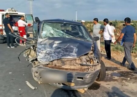تصادف مرگبار در کلاله: مصدومیت ۷ نفر در پی برخورد ۲ خودرو