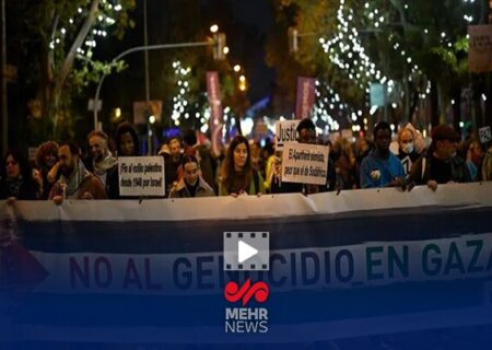 تجمع اعتراضی در بارسلونا در پی حمله اسرائیل به کاروان جهانی صمود