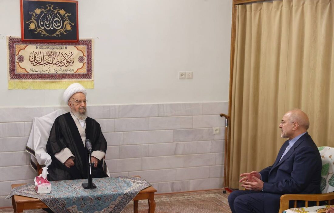 دیدار قالیباف با آیات عظام جوادی آملی و مکارم شیرازی