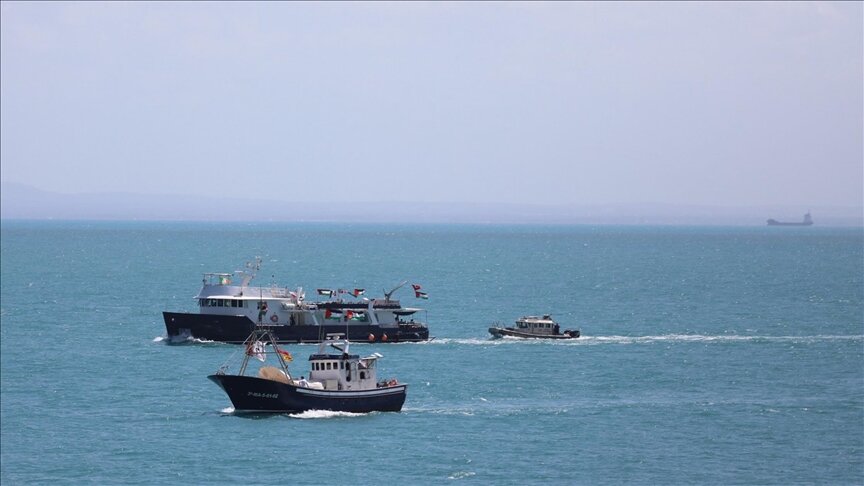 نزدیک شدن موج جدید کشتی‌ها به نوار غزه