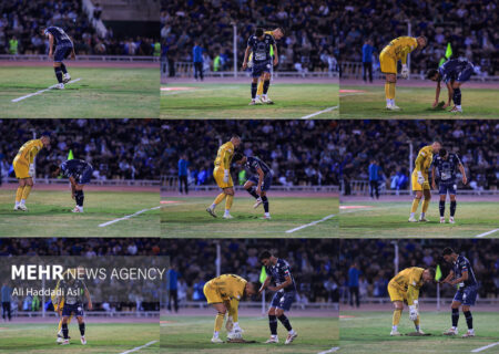 نبرد تماشایی استقلال و چادرملو در زمین فوتبال