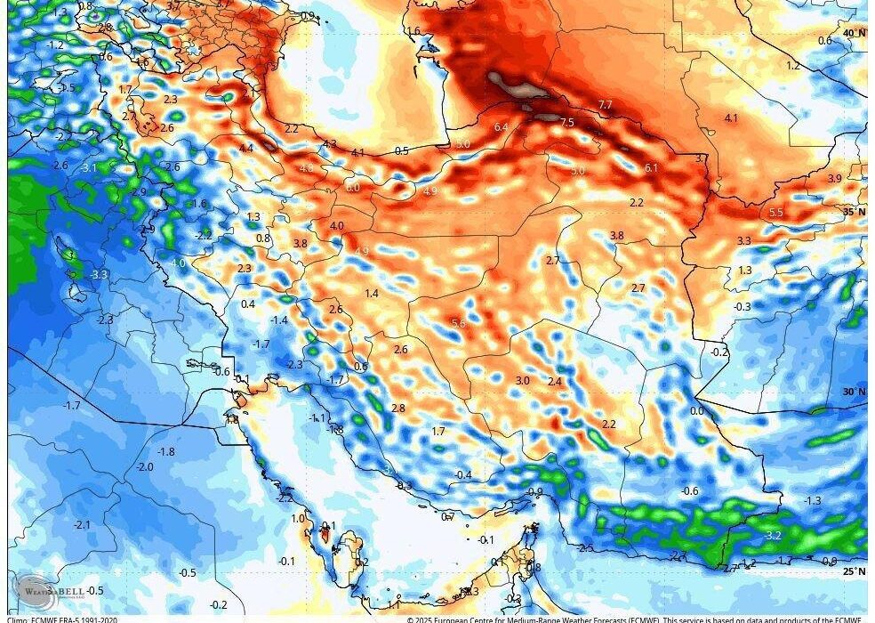 سامانه جدید بارشی یکشنبه وارد کشور می‌شود؛ خطر سرمازدگی باغ‌ها جدی است