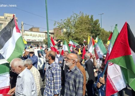 محلات یکپارچه در حمایت از مردم مظلوم و مقتدر غزه به خیابان آمد