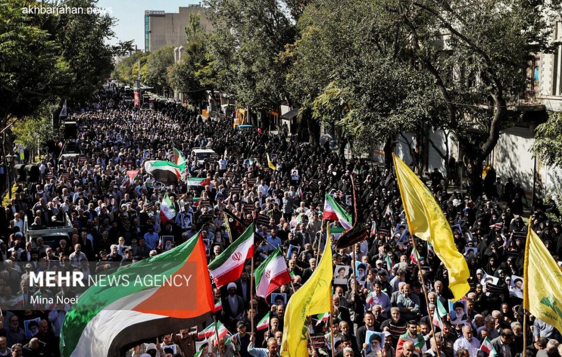 تبریز در استقبال از نصر الهی غرق در راهپیمایی باشکوه