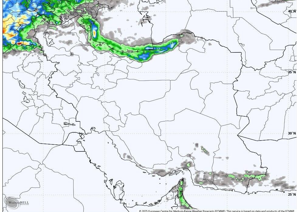 سامانه بارشی پاییزی در راه ایران؛ آغاز هفتهای خنک و بارانی