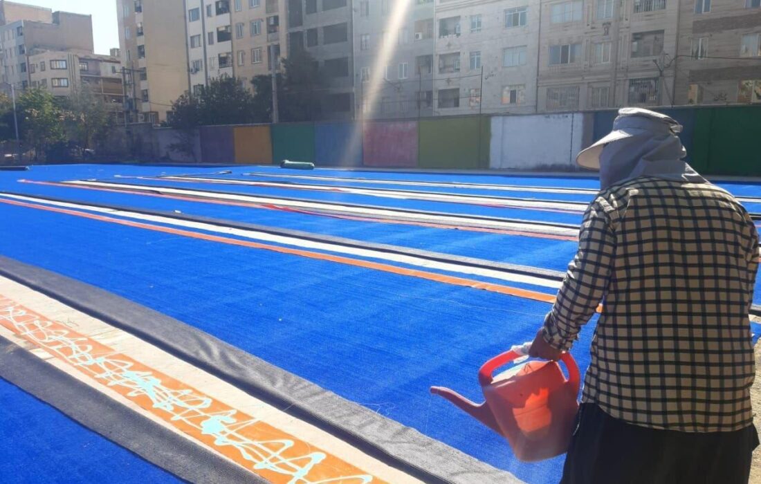 آمادهسازی زمین استاندارد هاکی کرمانشاه برای بهرهبرداری