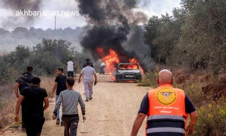 حمله شهرک‌نشینان به باغ‌های زیتون فلسطینی‌ها در کرانه باختری