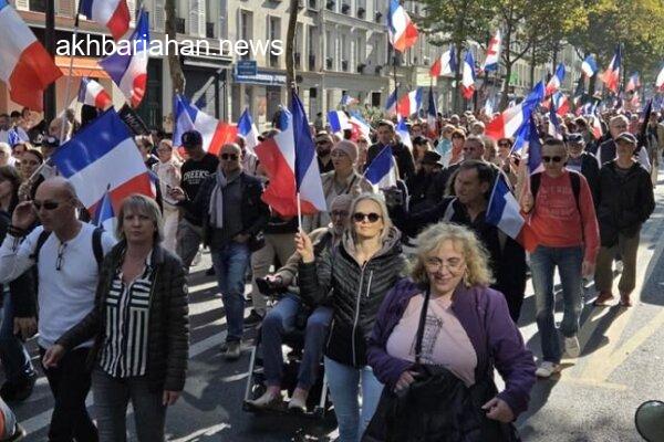 تجمع اعتراضی در فرانسه: خواست معترضان، استعفای ماکرون