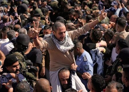 تصاویر استقبال از اسرای آزاد شده فلسطینی؛ جشن پیروزی