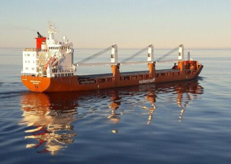 تخلیه خدمه کشتی هدف قرار گرفته توسط نیروهای مسلح یمن به تصویر کشیده شد