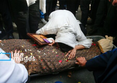 تصاویر اندوهناک از آیین خاکسپاری محمدامین کلاته