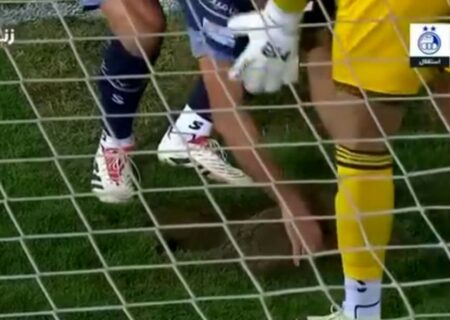 دروازه‌بان چادرملو، این بار در قامت کارگر فضای سبز ظاهر شد!