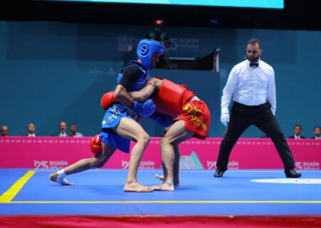 مدال طلای ووشو بر گردن امیرحسین همتی