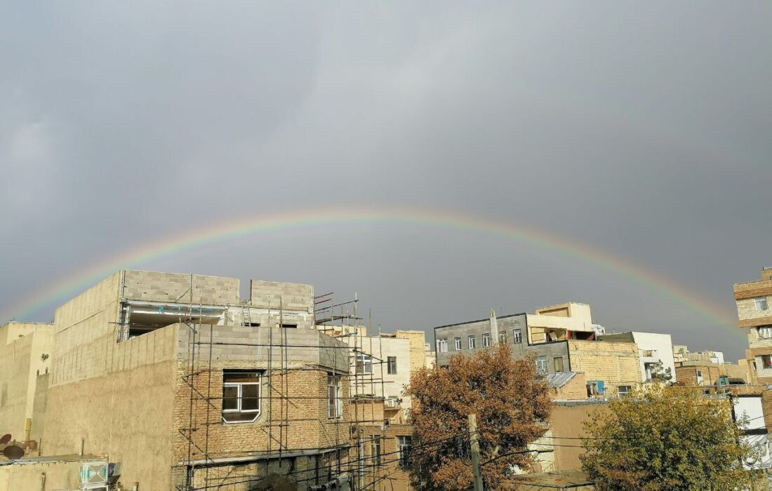 رنگین کمان زیبا در کرج