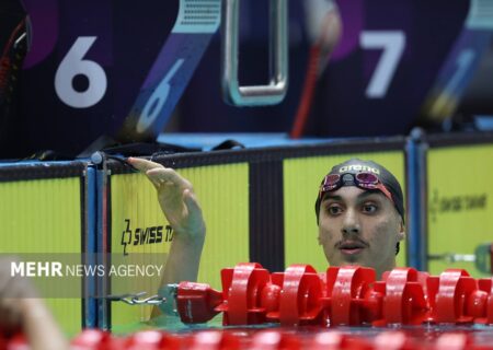 هومر عباسی در ماده ۵۰ متر کرال پشت نایب قهرمان شد