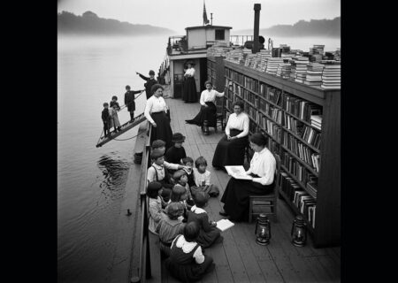 کتابخانه‌ای روی آب؛ زنان می‌سی‌سی‌پی بار کتاب و فانوس داشتند