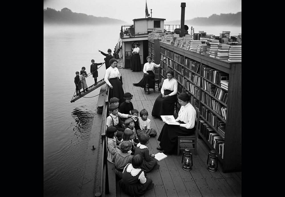 کتابخانهای روی آب؛ زنان میسیسیپی بار کتاب و فانوس داشتند
