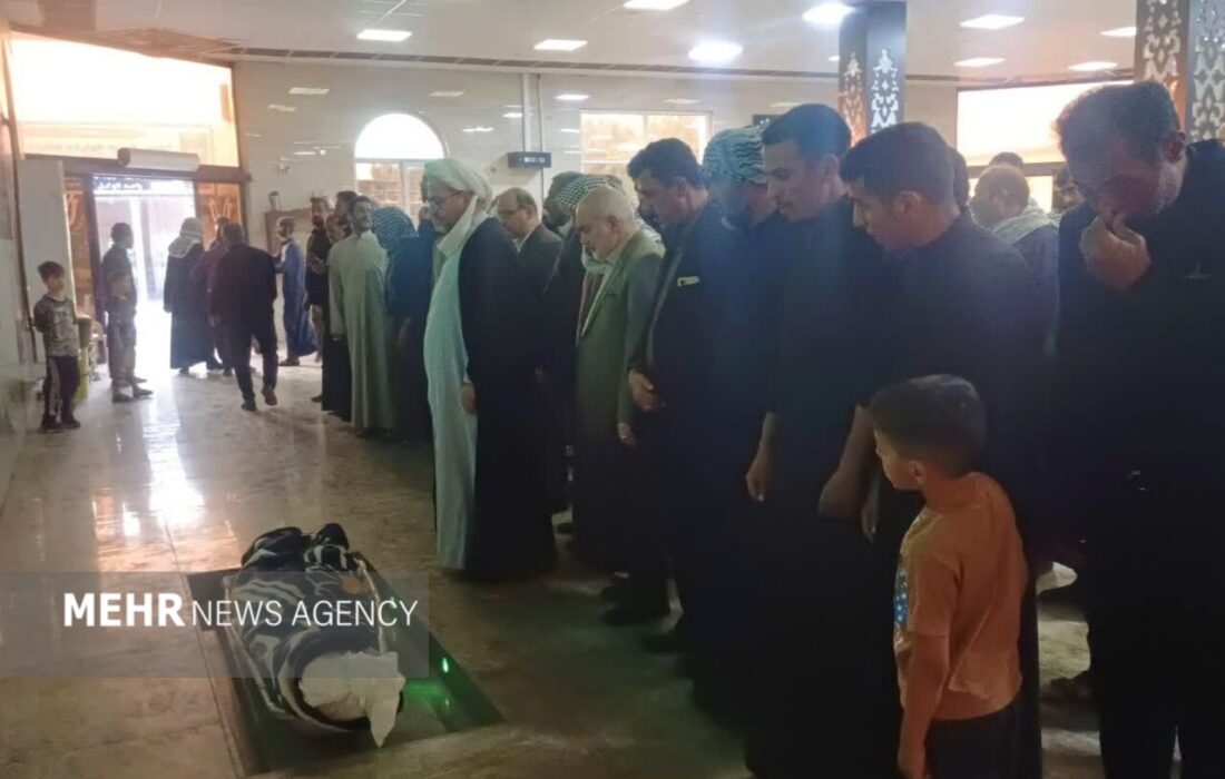 مراسم خاکسپاری احمد بالدی جوان اهوازی برگزار شد