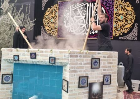 حضور خادمیاران رضوی در آیین عزاداری و مراسم سنتی سمنوپزان ساوه