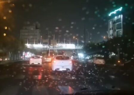 بارش شدید شبانه پاییزی در آذربایجان غربی