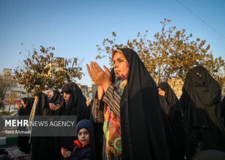 اقامه نماز باران در محله سیدی مشهد