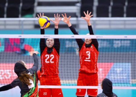 برد زنان والیبال ایران مقابل تاجیکستان