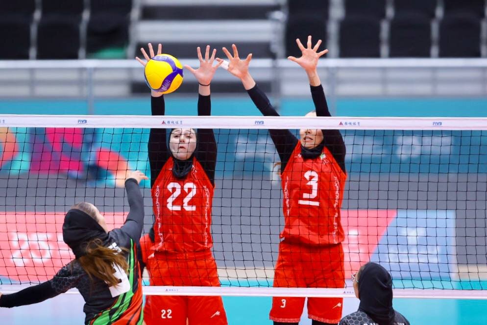 برد زنان والیبال ایران مقابل تاجیکستان